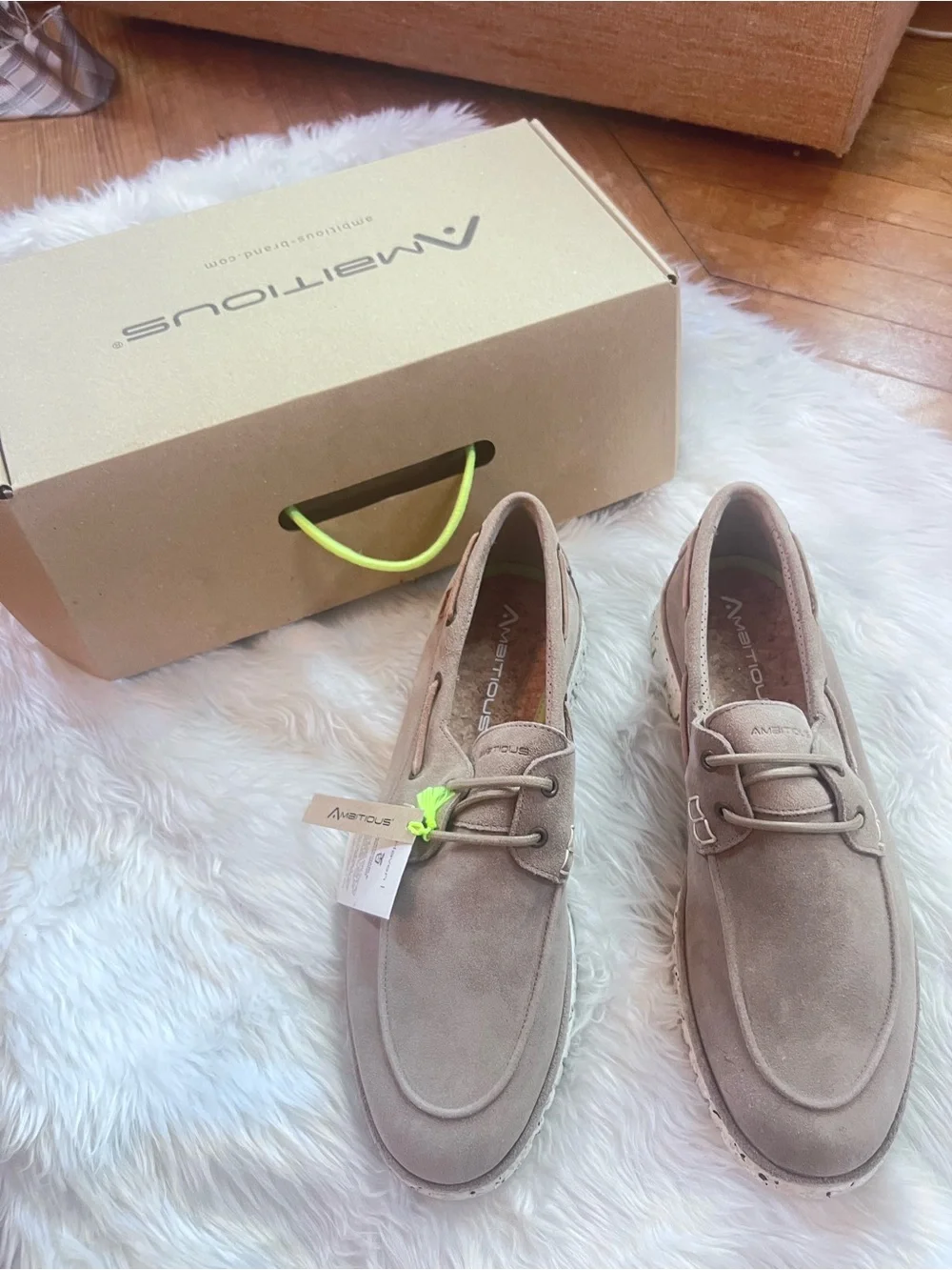 Ambitious men’s NWT suede taupe loafers size 11 US 44 uK